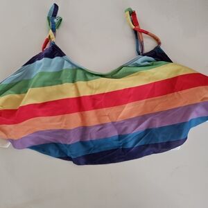 Wildfox Rainbow Stripe Bikini Top